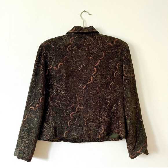 Vintage fall 90s tapestry petite jacket - Picture 4 of 5